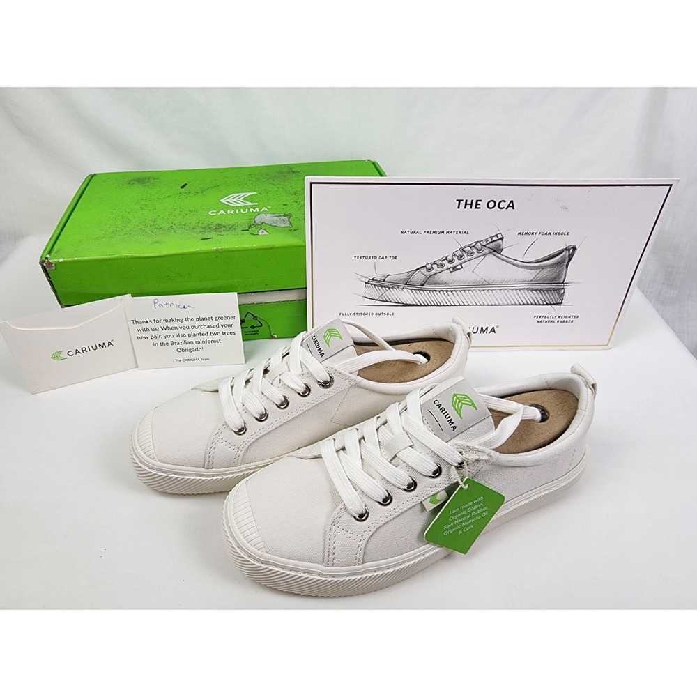 Cariuma Sneakers Women Size 9 Men 7.5 White Canvas Skateboarding OCA Low Unisex‎